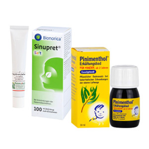 Set kleine verstopfte Nase